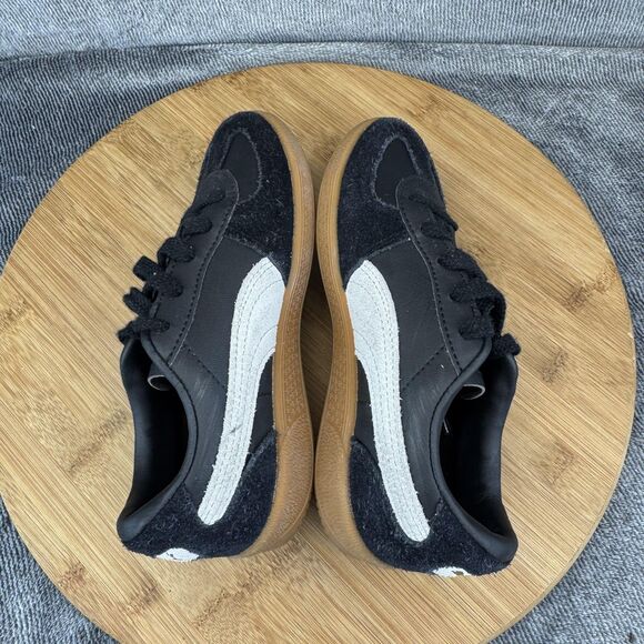 Puma Palermo Shoes Kids Size 13C Black White Gum Suede Casual Sneakers 397276-03 - Picture 6 of 8